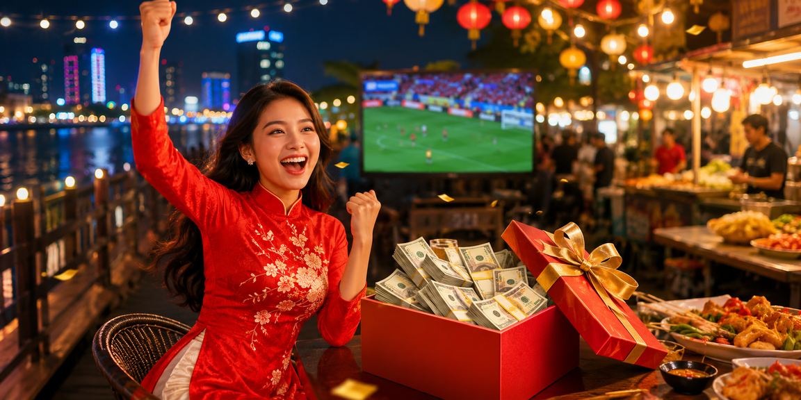 Người dùng Đà Nẵng trong trang phục áo dài theo dõi cá cược thể thao trực tuyến